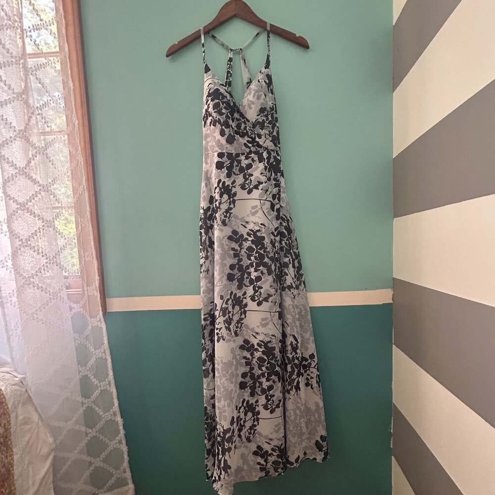 Azazie Blue Floral Dress